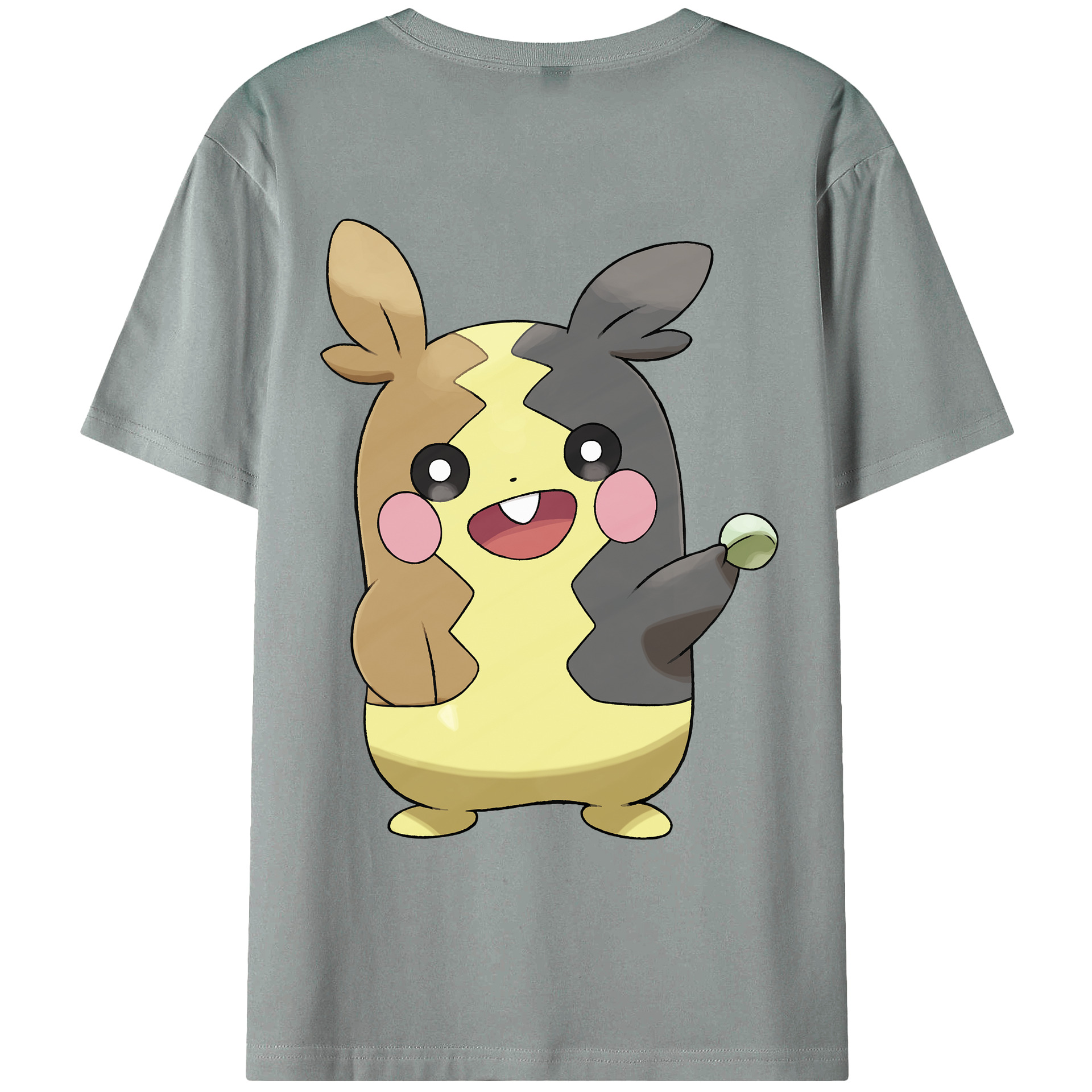 （画像用） ポケットモンスター Pokémon 綿100％ メンズ半袖Tシャツ（バックプリント） 通気性